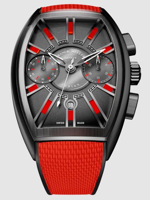 Review Franck Muller Curvex CX Flash Chronograph CX 36 CC DT FLASH ACNRBR ACBR Red Leather Replica Watch